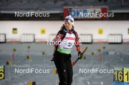 13.01.2010, Ruhpolding, Germany (GER): Zina Kocher (CAN), Atomic, Odlo, leaving after zeroing - IBU world cup biathlon, sprint women, Ruhpolding (GER). www.nordicfocus.com. © Felgenhauer/NordicFocus. Every downloaded picture is fee-liable.