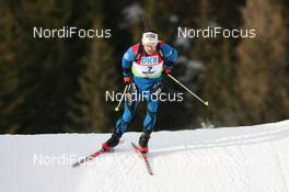 24.01.2010, Antholz, Italy (ITA): Vincent Defrasne (FRA), Atomic, Rottefella, One Way, Odlo - IBU world cup biathlon, pursuit men, Antholz (ITA). www.nordicfocus.com. © Manzoni/NordicFocus. Every downloaded picture is fee-liable.