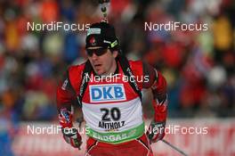 24.01.2010, Antholz, Italy (ITA): Marc-Andre Bedard (CAN), Fischer, Rottefella, Swix - IBU world cup biathlon, pursuit men, Antholz (ITA). www.nordicfocus.com. © Manzoni/NordicFocus. Every downloaded picture is fee-liable.