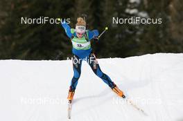 24.01.2010, Antholz, Italy (ITA): Marie Dorin (FRA), Rossignol, Rottefella, Exel, Odlo - IBU world cup biathlon, pursuit women, Antholz (ITA). www.nordicfocus.com. © Manzoni/NordicFocus. Every downloaded picture is fee-liable.
