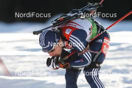23.01.2010, Antholz, Italy (ITA): Zach Hall (USA), Fischer, Rottefella, Exel, adidas  - IBU world cup biathlon, sprint men, Antholz (ITA). www.nordicfocus.com. © Manzoni/NordicFocus. Every downloaded picture is fee-liable.