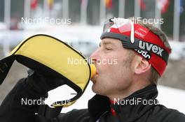 18.03.2010, Holmenkollen, Norway (NOR): Daniel Mesotitsch (AUT), Fischer, Rottefella, Leki - IBU world cup biathlon, sprint men, Holmenkollen (NOR). www.nordicfocus.com. © Manzoni/NordicFocus. Every downloaded picture is fee-liable.