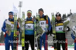 18.03.2010, Holmenkollen, Norway (NOR): Alexey Volkov (RUS), Fischer, Rottefella, Alpina, Leki , Janez Maric (SLO), Fischer, Rottefella, Alpina, One Way , Bjoern Ferry (SWE), Fischer, Rottefella, Leki, adidas, Daniel Mesotitsch (AUT), Fischer, Rottefella, Leki - IBU world cup biathlon, sprint men, Holmenkollen (NOR). www.nordicfocus.com. © Manzoni/NordicFocus. Every downloaded picture is fee-liable.