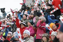 18.03.2010, Holmenkollen, Norway (NOR): Biathlon Feature: young norwegian fans - IBU world cup biathlon, sprint women, Holmenkollen (NOR). www.nordicfocus.com. © Manzoni/NordicFocus. Every downloaded picture is fee-liable.
