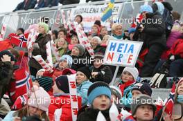 18.03.2010, Holmenkollen, Norway (NOR): Biathlon Feature: Fans - IBU world cup biathlon, sprint women, Holmenkollen (NOR). www.nordicfocus.com. © Manzoni/NordicFocus. Every downloaded picture is fee-liable.
