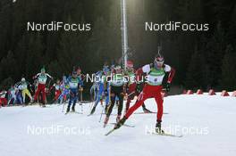 27.03.2010, Khanty-Mansiysk, Russia (RUS): Dominik Landertinger (AUT), Fischer, Rottefella, Leki leads Christoph Stephan (GER), Fischer, Rottefella, Alpina, Swix, adidas, Toko - IBU world cup biathlon, mass men, Khanty-Mansiysk (RUS). www.nordicfocus.com. © Manzoni/NordicFocus. Every downloaded picture is fee-liable.