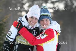 26.03.2010, Khanty-Mansiysk, Russia (RUS): Sabrina Buchholz (GER), Rossignol, Rottefella, Leki, adidas and Kathrin Hitzer (GER), Madshus, Rottefella, Leki, adidas - IBU world cup biathlon, sprint men, Khanty-Mansiysk (RUS). www.nordicfocus.com. © Manzoni/NordicFocus. Every downloaded picture is fee-liable.