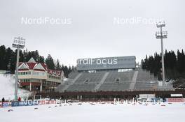 23.03.2010, Khanty-Mansiysk, Russia (RUS): The new grand stand right next to the old press center building - IBU world cup biathlon, training, Khanty-Mansiysk (RUS). www.nordicfocus.com. © Manzoni/NordicFocus. Every downloaded picture is fee-liable.