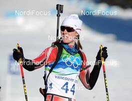 18.02.2010, Whistler, Canada (CAN): Megan Tandy (CAN), Leki - Olympic Winter Games Vancouver 2010, biathlon, individual women, Whistler (CAN). www.nordicfocus.com. © NordicFocus. Every downloaded picture is fee-liable.