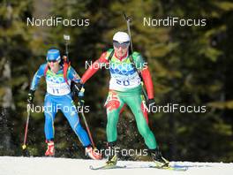 21.02.2010, Whistler, Canada (CAN): Liudmila Kalinchik (BLR), Fischer, Rottefella  - Olympic Winter Games Vancouver 2010, biathlon, mass women, Whistler (CAN). www.nordicfocus.com. © NordicFocus. Every downloaded picture is fee-liable.