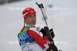 16.02.2010, Whistler, Canada (CAN): Thomas Frei (SUI), Atomic, Leki, adidas - Olympic Winter Games Vancouver 2010, biathlon, pursuit men, Whistler (CAN). www.nordicfocus.com. © NordicFocus. Every downloaded picture is fee-liable.