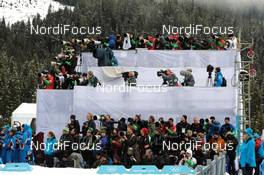 16.02.2010, Whistler, Canada (CAN): crowded photo area - Olympic Winter Games Vancouver 2010, biathlon, pursuit men, Whistler (CAN). www.nordicfocus.com. © NordicFocus. Every downloaded picture is fee-liable.