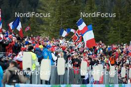 14.02.2010, Whistler, Canada (CAN): french and norwegian spectators - Olympic Winter Games Vancouver 2010, biathlon, sprint men, Whistler (CAN). www.nordicfocus.com. © NordicFocus. Every downloaded picture is fee-liable.