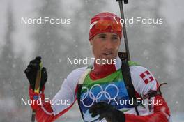 14.02.2010, Whistler, Canada (CAN): Thomas Frei (SUI), Atomic, Leki, adidas - Olympic Winter Games Vancouver 2010, biathlon, sprint men, Whistler (CAN). www.nordicfocus.com. © NordicFocus. Every downloaded picture is fee-liable.