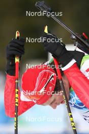 14.02.2010, Whistler, Canada (CAN): Benjamin Weger (SUI), Atomic, Leki, adidas - Olympic Winter Games Vancouver 2010, biathlon, sprint men, Whistler (CAN). www.nordicfocus.com. © NordicFocus. Every downloaded picture is fee-liable.