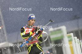 05.12.2010, Oestersund, Sweden (SWE): Martin Fourcade (FRA), Rossignol, Rottefella, Odlo - IBU world cup biathlon, pursuit men, Oestersund (SWE). www.nordicfocus.com. © Manzoni/NordicFocus. Every downloaded picture is fee-liable.