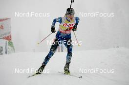10.12.2010, Hochfilzen, Austria (AUT): Kaisa Maekaeraeinen (FIN), Fischer, Rottefella, Leki, Odlo - IBU world cup biathlon, sprint women, Hochfilzen (AUT). www.nordicfocus.com. © Manzoni/NordicFocus. Every downloaded picture is fee-liable.