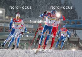 03.01.2010, Oberhof, Germany (GER): group, l-r: Fabio Pasini (ITA), Fischer, Salomon, One Way, Matti Heikkinen (FIN), Fischer, Rottefella, Alpina, Exel  - FIS world cup cross-country, tour de ski, individual sprint, Oberhof (GER). www.nordicfocus.com. © Hemmersbach/NordicFocus. Every downloaded picture is fee-liable.