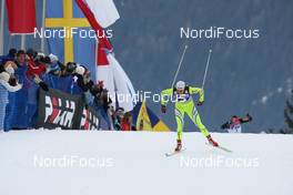 06.01.2010, Cortina-Toblach, Italy (ITA): venue, feature, Petra Majdic (SLO), Fischer, Rottefella, Alpina, One Way  - FIS world cup cross-country, tour de ski, 15km women handicap start, Cortina-Toblach (ITA). www.nordicfocus.com. © Hemmersbach/NordicFocus. Every downloaded picture is fee-liable.