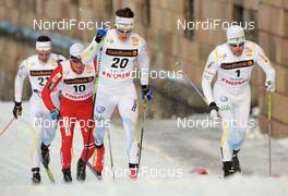 17.03.2010, Stockholm, Sweden (SWE): l-r: Teodor Peterson (SWE), Madshus, Alpina, One Way, Craft, Mats Larsson (SWE), Fischer, Rottefella, One Way, Craft  - FIS world cup cross-country, individual sprint, Stockholm (SWE). www.nordicfocus.com. © Felgenhauer/NordicFocus. Every downloaded picture is fee-liable.