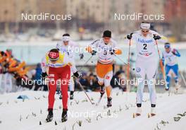 17.03.2010, Stockholm, Sweden (SWE): l-r: Justyna Kowalczyk (POL), Fischer, Salomon, Swix, Hanna Brodin (SWE), Madshus, Ida Ingemarsdotter (SWE), Rossignol, Rottefella  - FIS world cup cross-country, individual sprint, Stockholm (SWE). www.nordicfocus.com. © Felgenhauer/NordicFocus. Every downloaded picture is fee-liable.