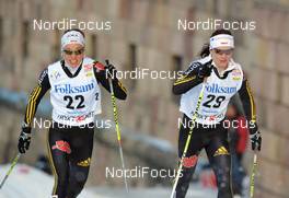 17.03.2010, Stockholm, Sweden (SWE): l-r: Stefanie Boehler (GER), Fischer, Rottefella, Alpina, One Way, adidas, Katrin Zeller (GER), Rossignol, Rottefella, One Way, adidas  - FIS world cup cross-country, individual sprint, Stockholm (SWE). www.nordicfocus.com. © Felgenhauer/NordicFocus. Every downloaded picture is fee-liable.