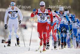20.03.2010, Falun, Sweden (SWE): Martin Johnsrud Sundby (NOR), Fischer, Rottefella, Alpina, Swix, leading the pack - FIS world cup cross-country, pursuit men, Falun (SWE). www.nordicfocus.com. © Felgenhauer/NordicFocus. Every downloaded picture is fee-liable.