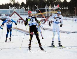 20.03.2010, Falun, Sweden (SWE): l-r: Tobias Angerer (GER), Rossignol, Rottefella, One Way, adidas, Marcus Hellner (SWE), Fischer, Salomon, Exel, Craft  - FIS world cup cross-country, pursuit men, Falun (SWE). www.nordicfocus.com. © Felgenhauer/NordicFocus. Every downloaded picture is fee-liable.