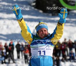 19.02.2010, Whistler, Canada (CAN): Anna Haag (SWE), Atomic, Rottefella, Alpina, Exel, Craft  - Olympic Winter Games Vancouver 2010, cross-country, pursuit women, Whistler (CAN). www.nordicfocus.com. © NordicFocus. Every downloaded picture is fee-liable.