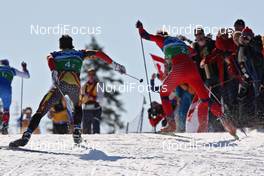 22.02.2010, Whistler, Canada (CAN): feature, group, l-r: Alex Harvey (CAN), Fischer, Petter Northug (NOR), Fischer, Rottefella, Alpina, Ski Go, Swix   - Olympic Winter Games Vancouver 2010, cross-country, team sprint, Whistler (CAN). www.nordicfocus.com. © NordicFocus. Every downloaded picture is fee-liable.