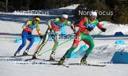22.02.2010, Whistler, Canada (CAN): l-r: Paul Constantin Pepene (ROU), Fischer, Salomon, Leki, Ben Sim (AUS), Fischer, Sergei Dolidovich (BLR), Fischer, Rottefella, Komperdell  - Olympic Winter Games Vancouver 2010, cross-country, team sprint, Whistler (CAN). www.nordicfocus.com. © NordicFocus. Every downloaded picture is fee-liable.