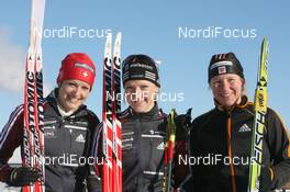 16.01.2010, Marbach, Switzerland (SUI): (l-r) Lena Pichard (SUI), Atomic, Leki, adidas, Silvana Bucher (SUI), Atomic, Alpina, Leki, adidas, Toko, Natascia Leonardi Cortesi (SUI), Fischer, Salomon - Swiss National Championships 2010, cross-country, womens pursuit, Marbach (SUI). www.nordicfocus.com. © Manzoni/NordicFocus. Every downloaded picture is fee-liable.