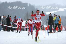 17.01.2010, Marbach, Switzerland (SUI): Ueli Schnider (SUI) leads the field - Swiss National Championships 2010, cross-country, relay men, Marbach (SUI). www.nordicfocus.com. © Manzoni/NordicFocus. Every downloaded picture is fee-liable.