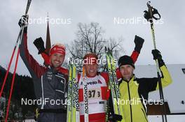 17.01.2010, Marbach, Switzerland (SUI): (l-r) Ivan Joller (SUI), Fischer, Rottefella, Leki, adidas, Christian Stebler (SUI), Rossignol, Rottefella, adidas, Bruno Joller (SUI) - Swiss National Championships 2010, cross-country, relay men, Marbach (SUI). www.nordicfocus.com. © Manzoni/NordicFocus. Every downloaded picture is fee-liable.