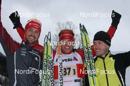 17.01.2010, Marbach, Switzerland (SUI): (l-r) Ivan Joller (SUI), Fischer, Rottefella, Leki, adidas, Christian Stebler (SUI), Rossignol, Rottefella, adidas, Bruno Joller (SUI) - Swiss National Championships 2010, cross-country, relay men, Marbach (SUI). www.nordicfocus.com. © Manzoni/NordicFocus. Every downloaded picture is fee-liable.
