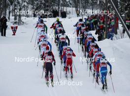 21.11.2010, Gaellivare, Sweden (SWE): feature, the first climb after the start - FIS world cup cross-country, 4x10km men, Gaellivare (SWE). www.nordicfocus.com. © Hemmersbach/NordicFocus. Every downloaded picture is fee-liable.