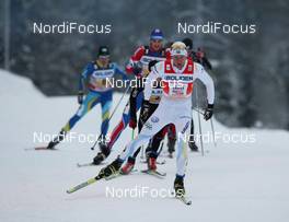 21.11.2010, Gaellivare, Sweden (SWE): group, in front: Daniel Rickardsson (SWE), Fischer, Salomon, Swix  - FIS world cup cross-country, 4x10km men, Gaellivare (SWE). www.nordicfocus.com. © Hemmersbach/NordicFocus. Every downloaded picture is fee-liable.