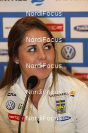19.11.2010, Gaellivare, Sweden (SWE): Anna Haag (SWE), Atomic, Rottefella, Alpina, Exel, Craft at the Opening Press Conference Team Sweden - FIS world cup cross-country, training, Gaellivare (SWE). www.nordicfocus.com. © Hemmersbach/NordicFocus. Every downloaded picture is fee-liable.