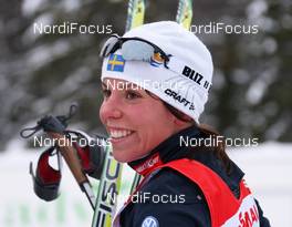 19.11.2010, Gaellivare, Sweden (SWE): Charlotte Kalla (SWE), Fischer, Salomon, Swix, Craft in good mood - FIS world cup cross-country, training, Gaellivare (SWE). www.nordicfocus.com. © Hemmersbach/NordicFocus. Every downloaded picture is fee-liable.