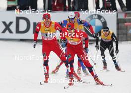 04.12.2010, Duesseldorf, Germany (GER): Group, in front Jon Kristian Dahl (NOR), Madshus, Rottefella, Alpina, Swix, behind Paal Goldberg (NOR), Alpina, Madshus, Swix - FIS world cup cross-country, individual sprint, Duesseldorf (GER). www.nordicfocus.com. © Hemmersbach/NordicFocus. Every downloaded picture is fee-liable.