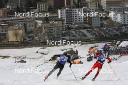 10.04.2010, Davos, Switzerland (SUI): Petter Northug (NOR), Fischer, Rottefella, Alpina, Ski Go, Swix  and Julian Eberhard (AUT - Red Bull NordiX Davos-Bolgen, Davos (SUI). www.nordicfocus.com. © Manzoni/NordicFocus. Every downloaded picture is fee-liable.