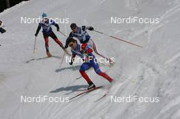 10.04.2010, Davos, Switzerland (SUI): Martin Koukal (CZE), Atomic, One Way leads Jean Matie Kostner (ITA) - Red Bull NordiX Davos-Bolgen, Davos (SUI). www.nordicfocus.com. © Manzoni/NordicFocus. Every downloaded picture is fee-liable.