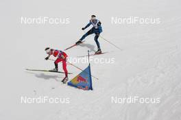10.04.2010, Davos, Switzerland (SUI): Robin Bryntesson (SWE). Fischer, Salomon, Craft and Alexandre Rousselet (FRA), Atomic, One Way, Odlo - Red Bull NordiX Davos-Bolgen, Davos (SUI). www.nordicfocus.com. © Manzoni/NordicFocus. Every downloaded picture is fee-liable.
