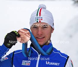 17.02.2010, Whistler, Canada (CAN): Silver Medal Ind. NH, Alessandro Pittin (ITA), Fischer, Rottefella, Leki  - Olympic Winter Games Vancouver 2010, nordic combined, medals, Whistler (CAN). www.nordicfocus.com. © NordicFocus. Every downloaded picture is fee-liable.