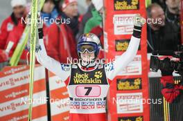 06.01.2010, Bischofshofen, Austria (AUT): Thomas Morgenstern (AUT), Fisher  - FIS world cup ski jumping, four hills tournament, individual HS140, Bischofshofen (AUT). www.nordicfocus.com. © Domanski/NordicFocus. Every downloaded picture is fee-liable.