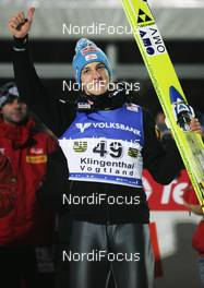 03.02.2010, Klingenthal, Germany (GER): Gregor Schlierenzauer (AUT), Fischer  - FIS world cup ski jumping, individual HS140, Klingenthal (GER). www.nordicfocus.com. © Domanski/NordicFocus. Every downloaded picture is fee-liable.