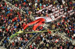 14.03.2010, Holmenkollen, Norway (NOR): David Zauner (AUT), flying over spectators - FIS world cup ski jumping, individual HS134, Holmenkollen (NOR). www.nordicfocus.com. © Felgenhauer/NordicFocus. Every downloaded picture is fee-liable.