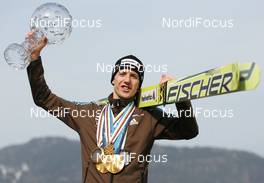 21.03.2010, Planica, Slovenia (SLO):Simon Ammann (SUI), Fischer  - FIS world championship ski flying, medals, Planica (SLO). www.nordicfocus.com. © Domanski/NordicFocus. Every downloaded picture is fee-liable.