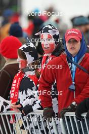 13.02.2010, Whistler, Canada (CAN): feature, swiss fans - Olympic Winter Games Vancouver 2010, ski jumping, individual HS106, Whistler (CAN). www.nordicfocus.com. © NordicFocus. Every downloaded picture is fee-liable.