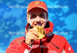 13.02.2010, Whistler, Canada (CAN): Simon Ammann (SUI), Fischer  - Olympic Winter Games Vancouver 2010, ski jumping, medals, Whistler (CAN). www.nordicfocus.com. © NordicFocus. Every downloaded picture is fee-liable.
